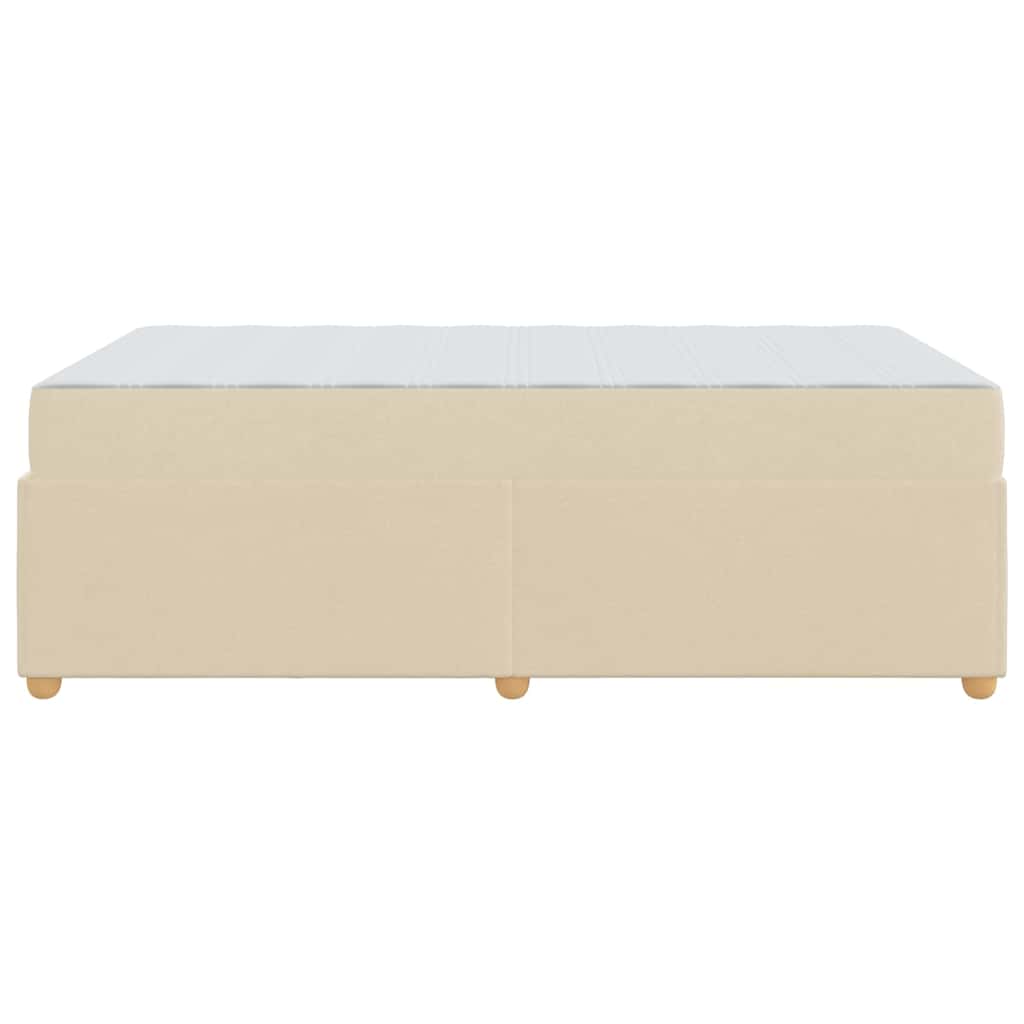 Sengestel Med Madras Creme 120 X 190 Cm Stof - Billede 9