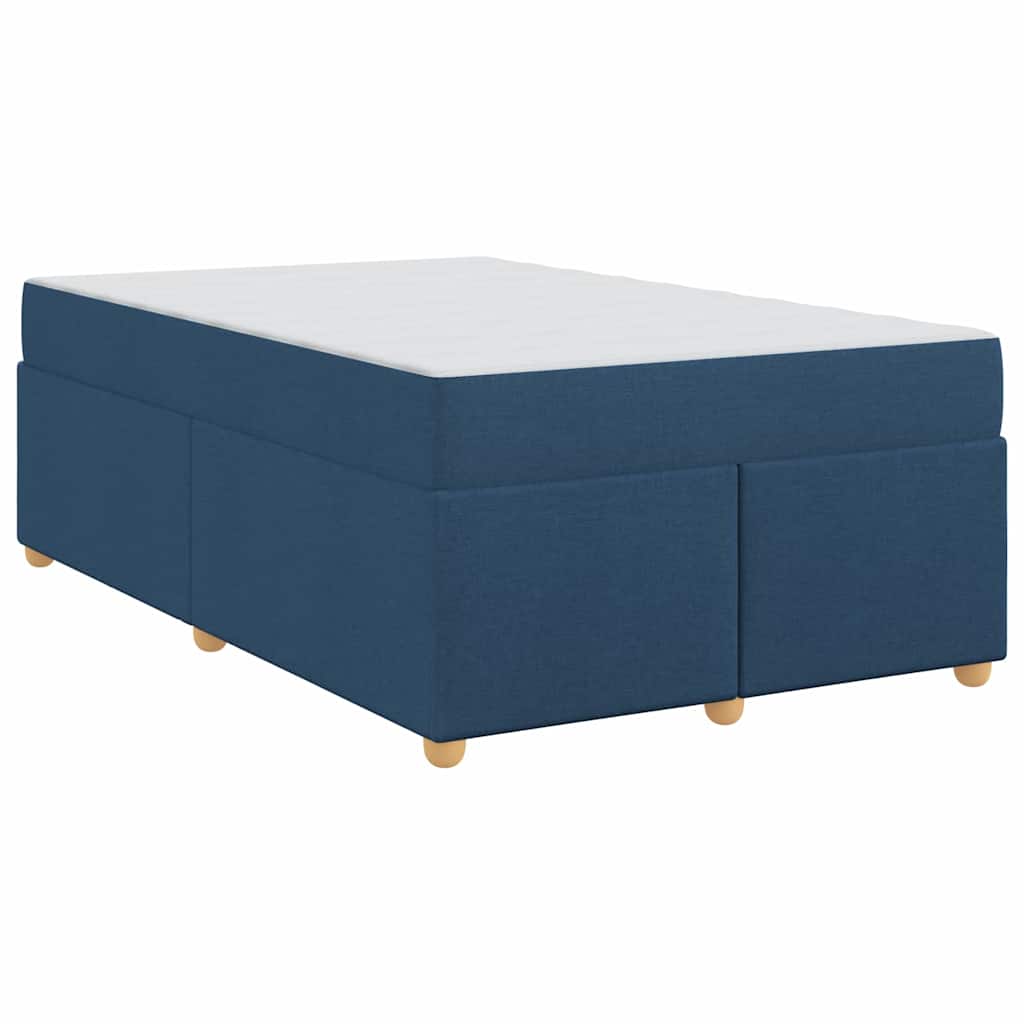 Sengestel Med Madras Blå 120 X 190 Cm Stof - Billede 2