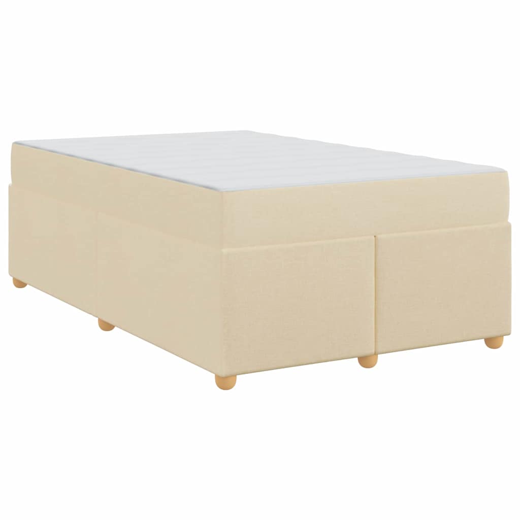 Sengestel Med Madras Creme 120 X 200 Cm Stof - Billede 2