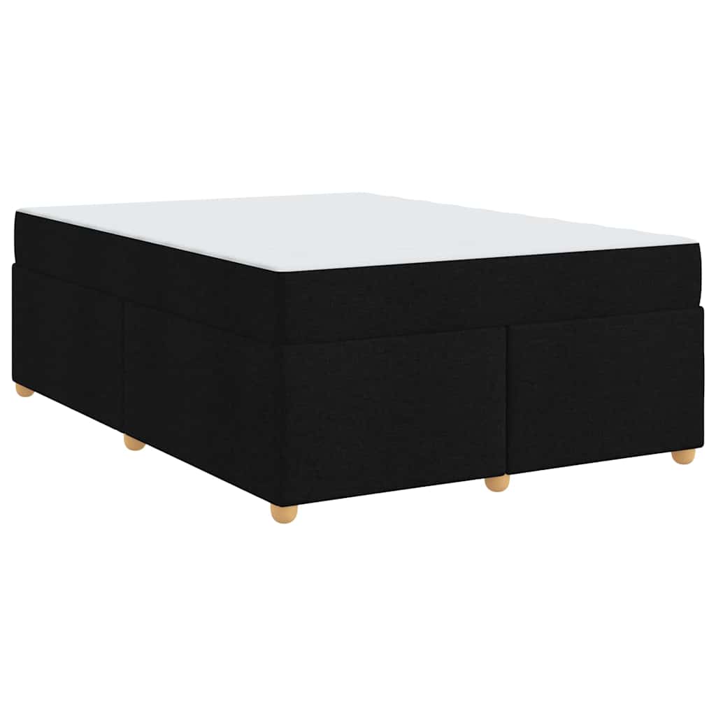 Sengestel Med Madras Sort 140 X 200 Cm Stof - Billede 2