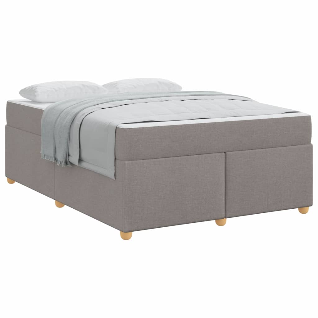 Sengestel Med Madras Gråbrun 140 X 200 Cm Stof - Billede 3