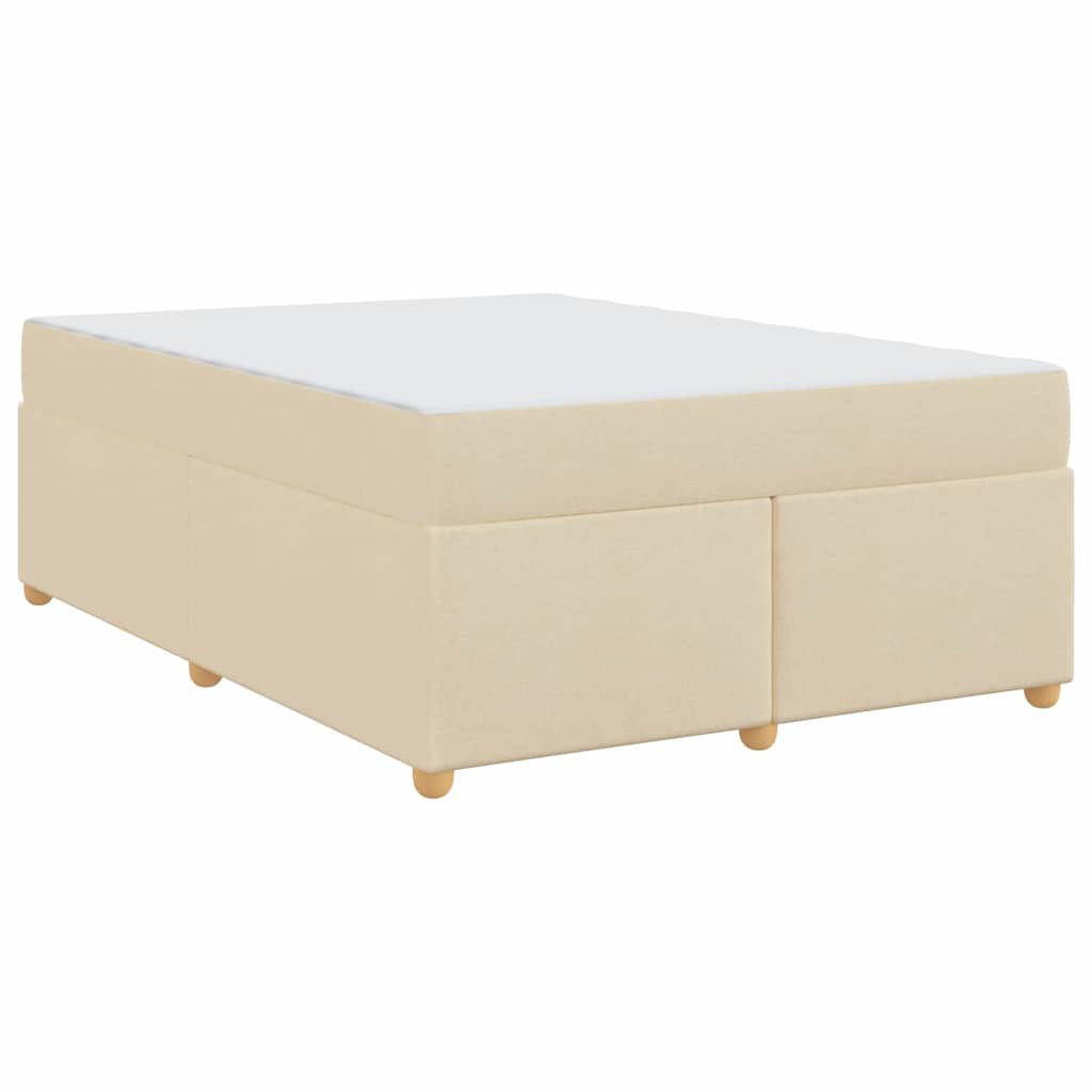 Sengestel Med Madras Creme 140 X 200 Cm Stof - Billede 2