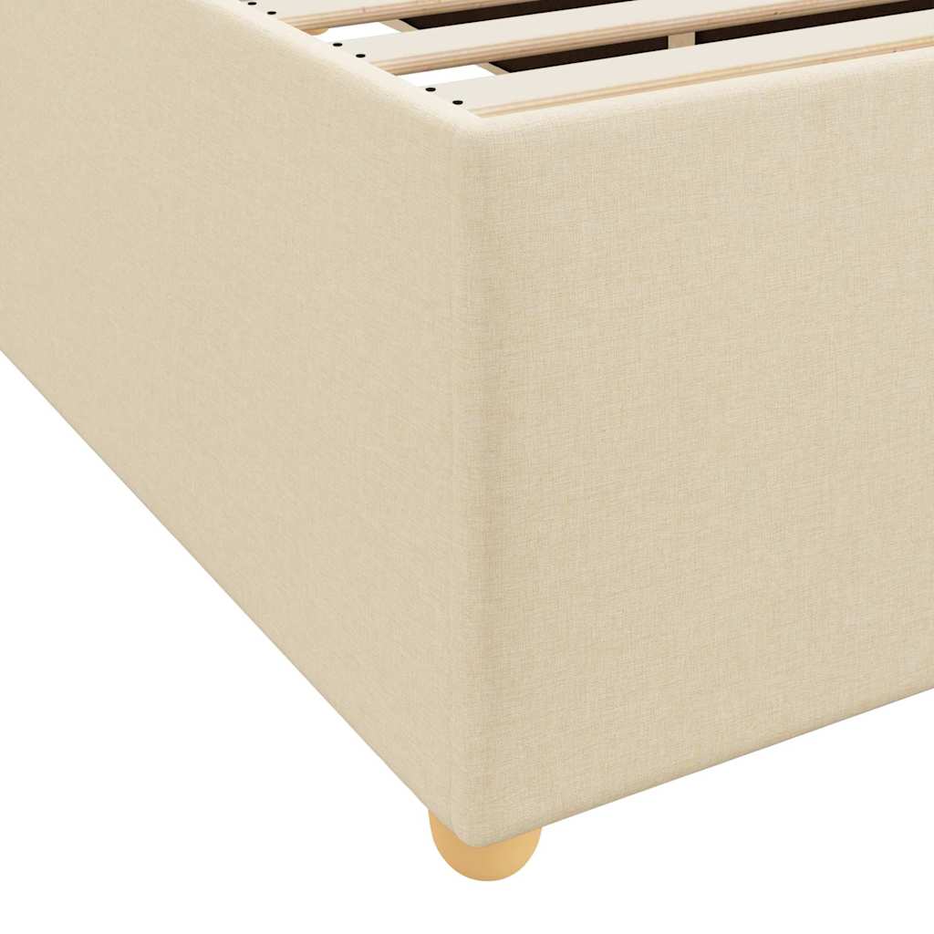 Sengestel Med Madras Creme 160 X 200 Cm Stof - Billede 9