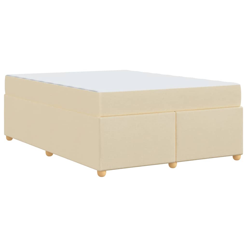 Sengestel Med Madras Creme 160 X 200 Cm Stof - Billede 8
