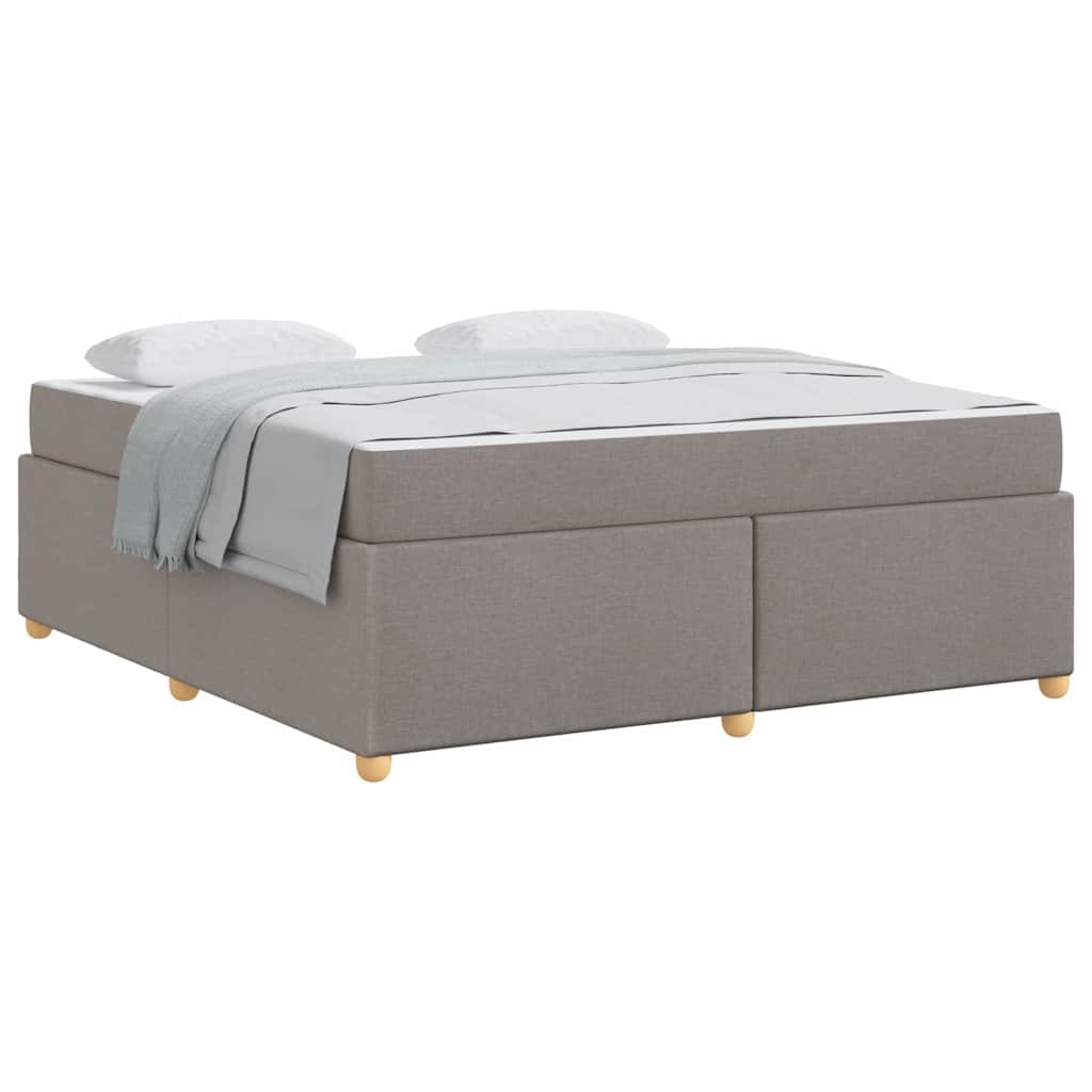 Sengestel Med Madras Gråbrun 180 X 200 Cm Stof - Billede 3