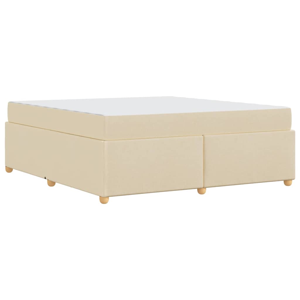 Sengestel Med Madras Creme 180 X 200 Cm Stof - Billede 8