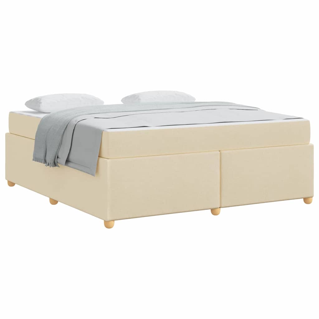Sengestel Med Madras Creme 180 X 200 Cm Stof - Billede 3