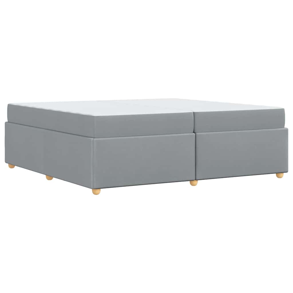Sengestel Med Madras Lysegrå 200 X 200 Cm Stof - Billede 8