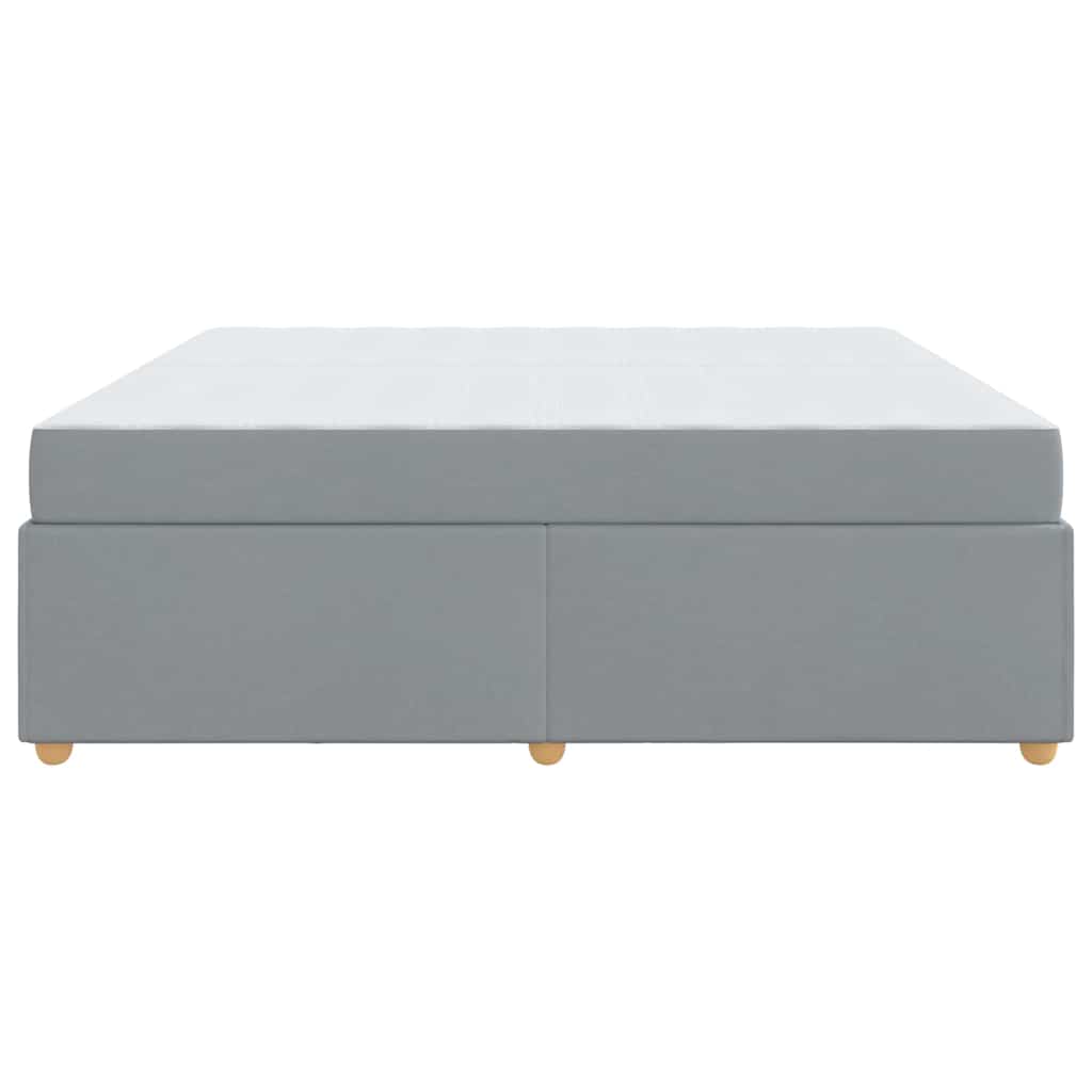 Sengestel Med Madras Lysegrå 200 X 200 Cm Stof - Billede 7
