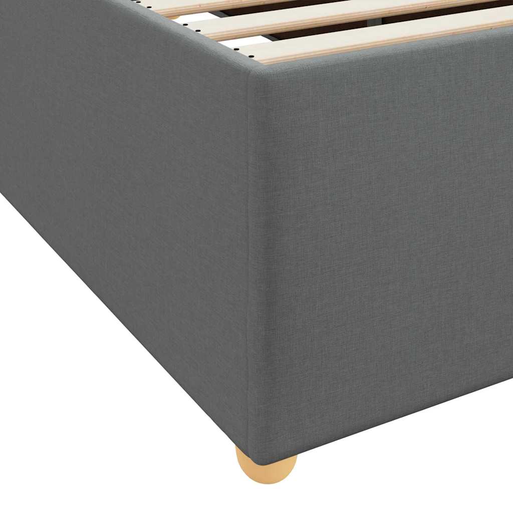 Sengestel Med Madras Mørkegrå 200 X 200 Cm Stof - Billede 9