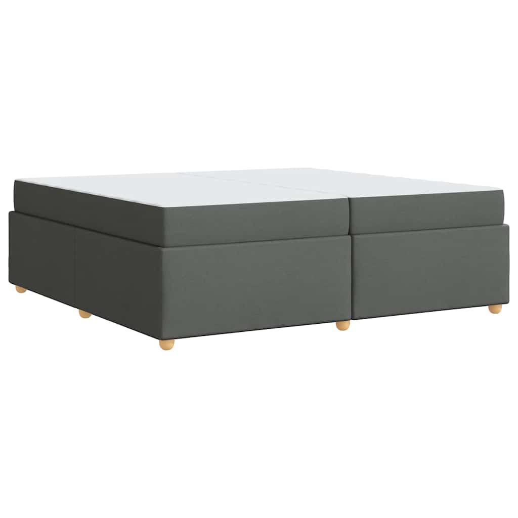Sengestel Med Madras Mørkegrå 200 X 200 Cm Stof - Billede 2