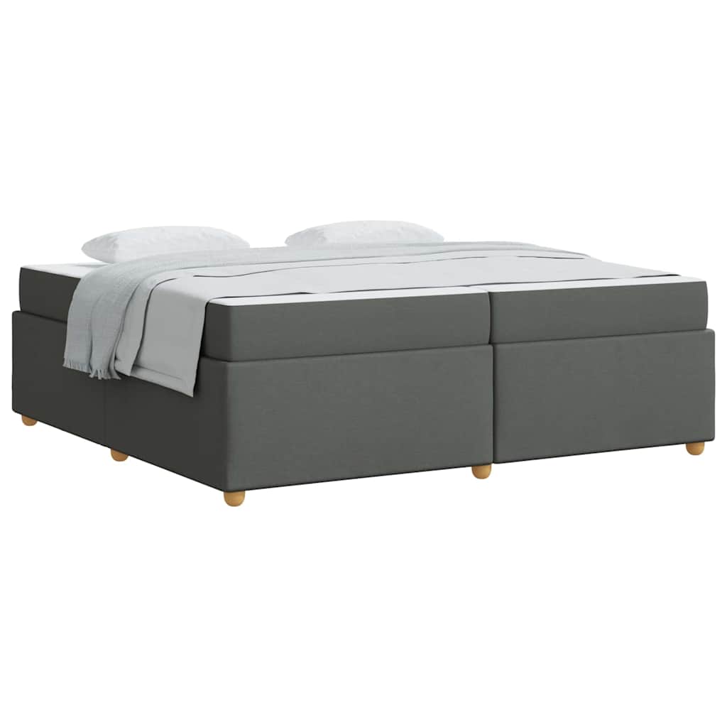 Sengestel Med Madras Mørkegrå 200 X 200 Cm Stof - Billede 3
