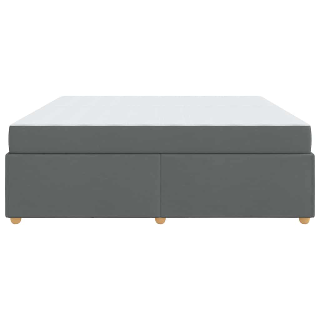 Sengestel Med Madras Mørkegrå 200 X 200 Cm Stof - Billede 7