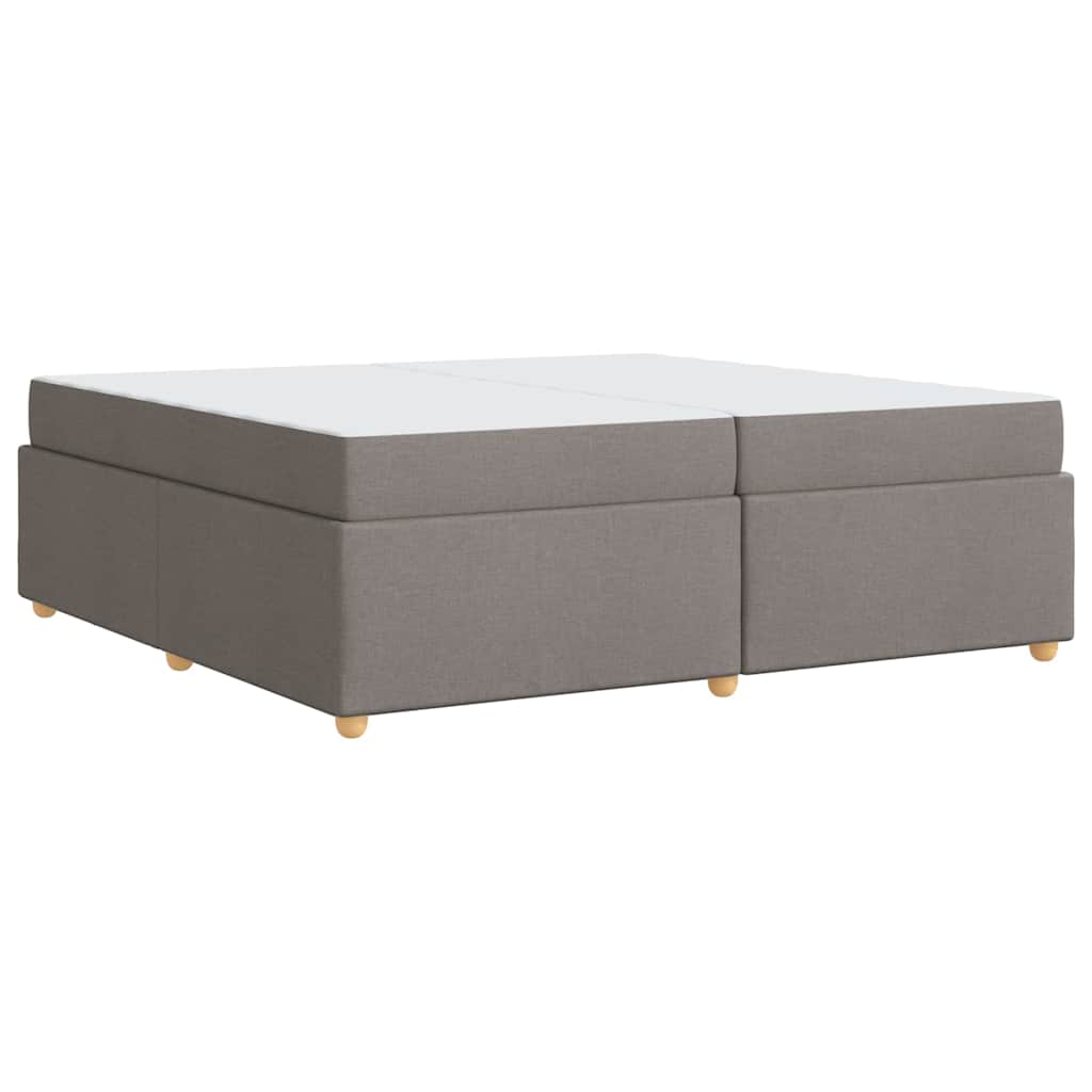 Sengestel Med Madras Gråbrun 200 X 200 Cm Stof - Billede 2