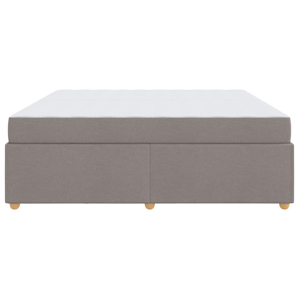 Sengestel Med Madras Gråbrun 200 X 200 Cm Stof - Billede 7