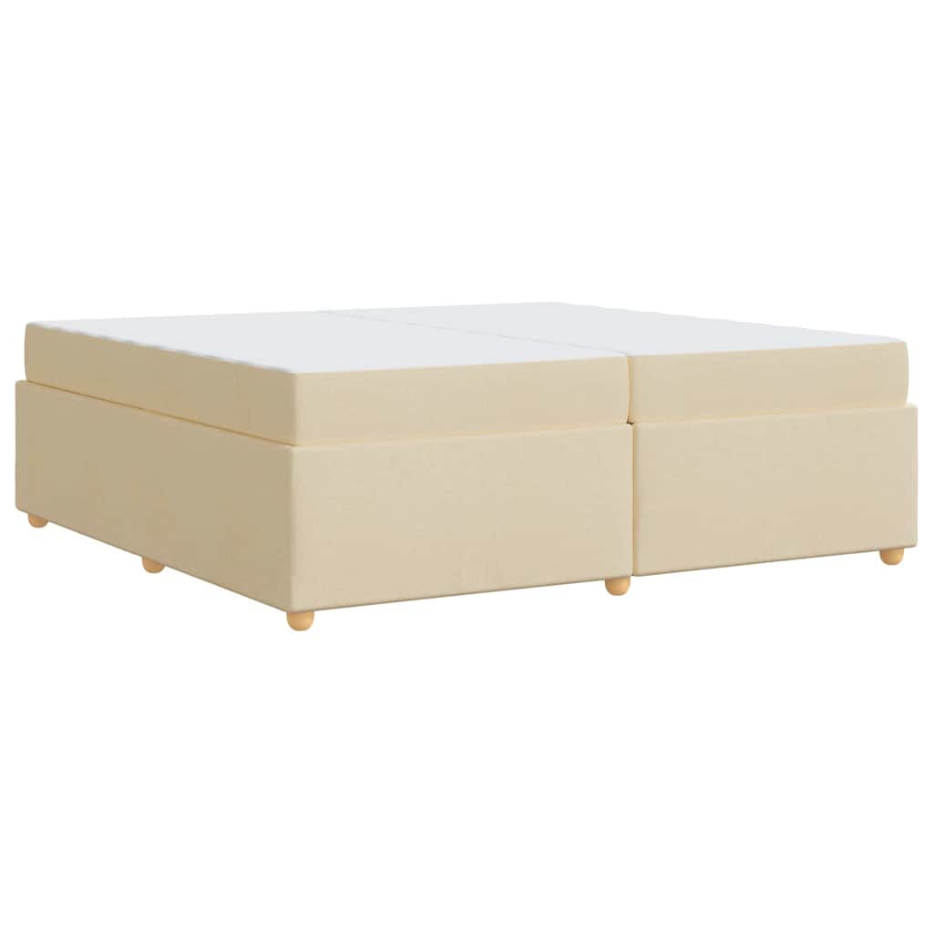 Sengestel Med Madras Creme 200 X 200 Cm Stof - Billede 2