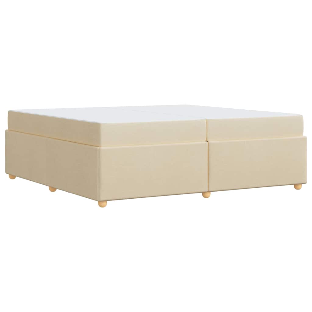 Sengestel Med Madras Creme 200 X 200 Cm Stof - Billede 8