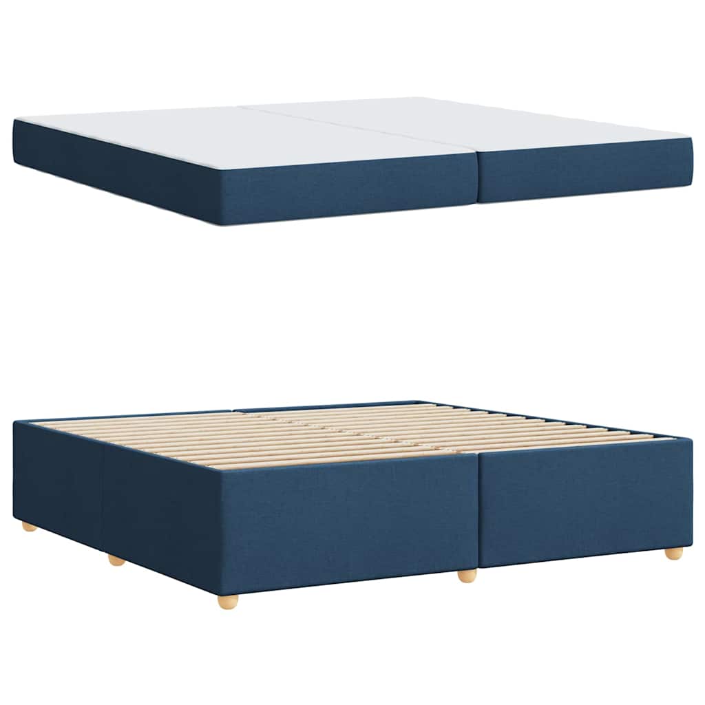 Sengestel Med Madras Blå 200 X 200 Cm Stof - Billede 5