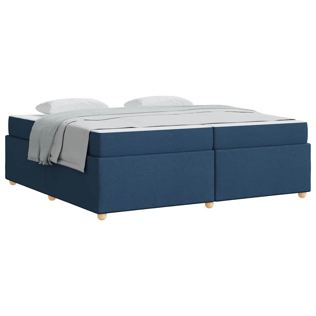 Sengestel Med Madras Blå 200 X 200 Cm Stof - Billede 3