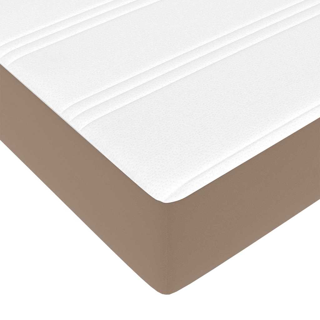 Sengeramme Med Madras Cappuccino 100 X 200 Cm Kunstlæder - Billede 10