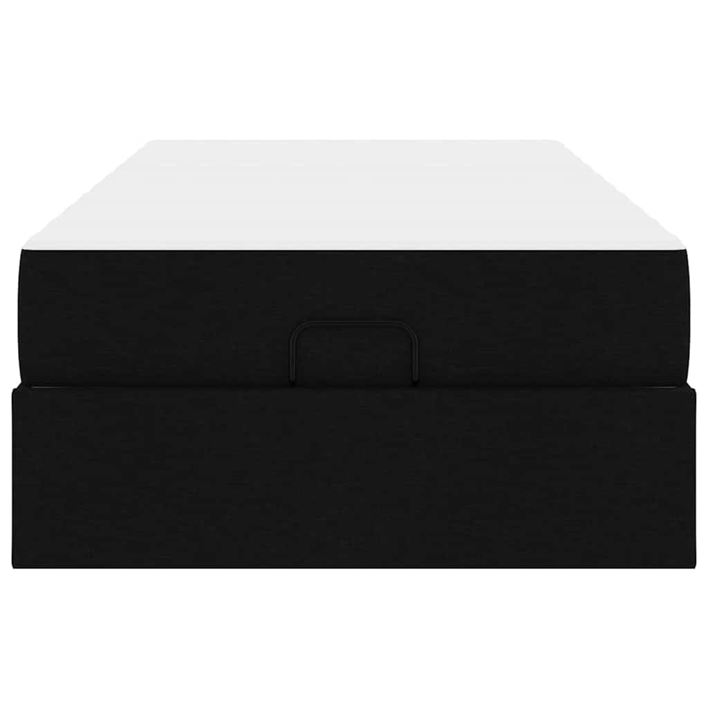 Sengestel Med Madras Blcak 90 X 190 Cm Stof - Billede 6