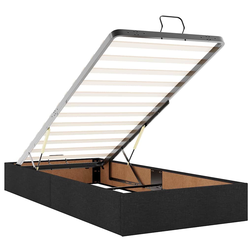 Sengestel Med Madras Blcak 90 X 190 Cm Stof - Billede 11