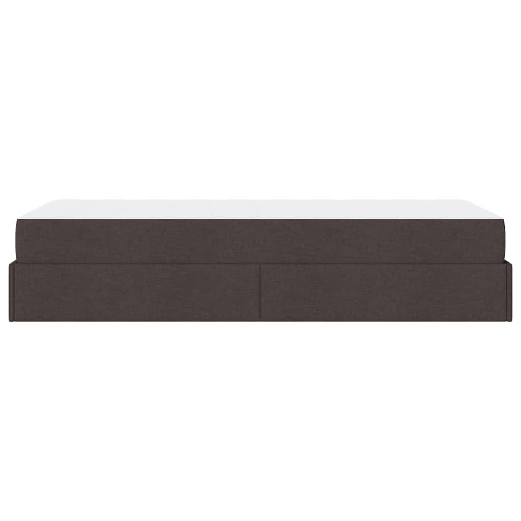 Sengestel Med Madras Mørkebrun 90 X 200 Cm Stof - Billede 7
