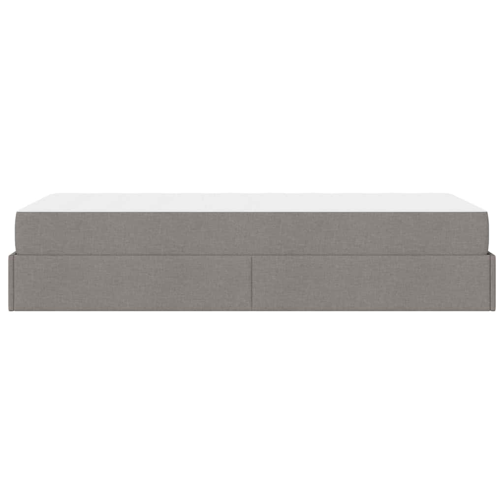 Sengestel Med Madras Gråbrun 100 X 200 Cm Stof - Billede 7