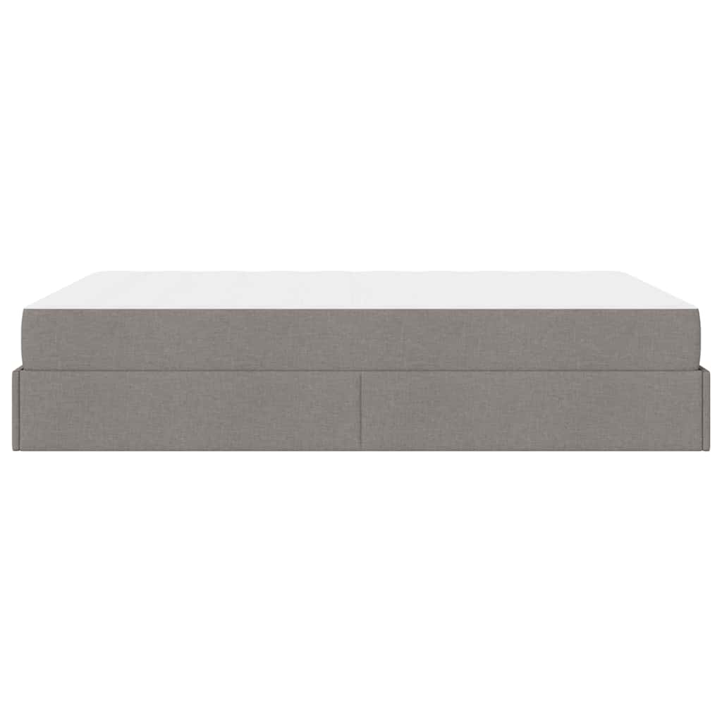 Sengestel Med Opbevaring Gråbrun 160 X 200 Cm Stof - Billede 7