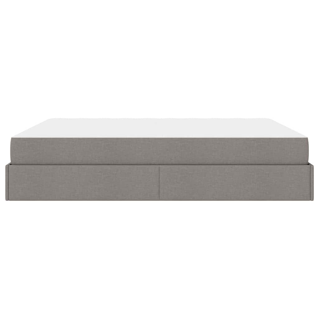 Sengestel Med Opbevaring Gråbrun 180 X 200 Cm Stof - Billede 7
