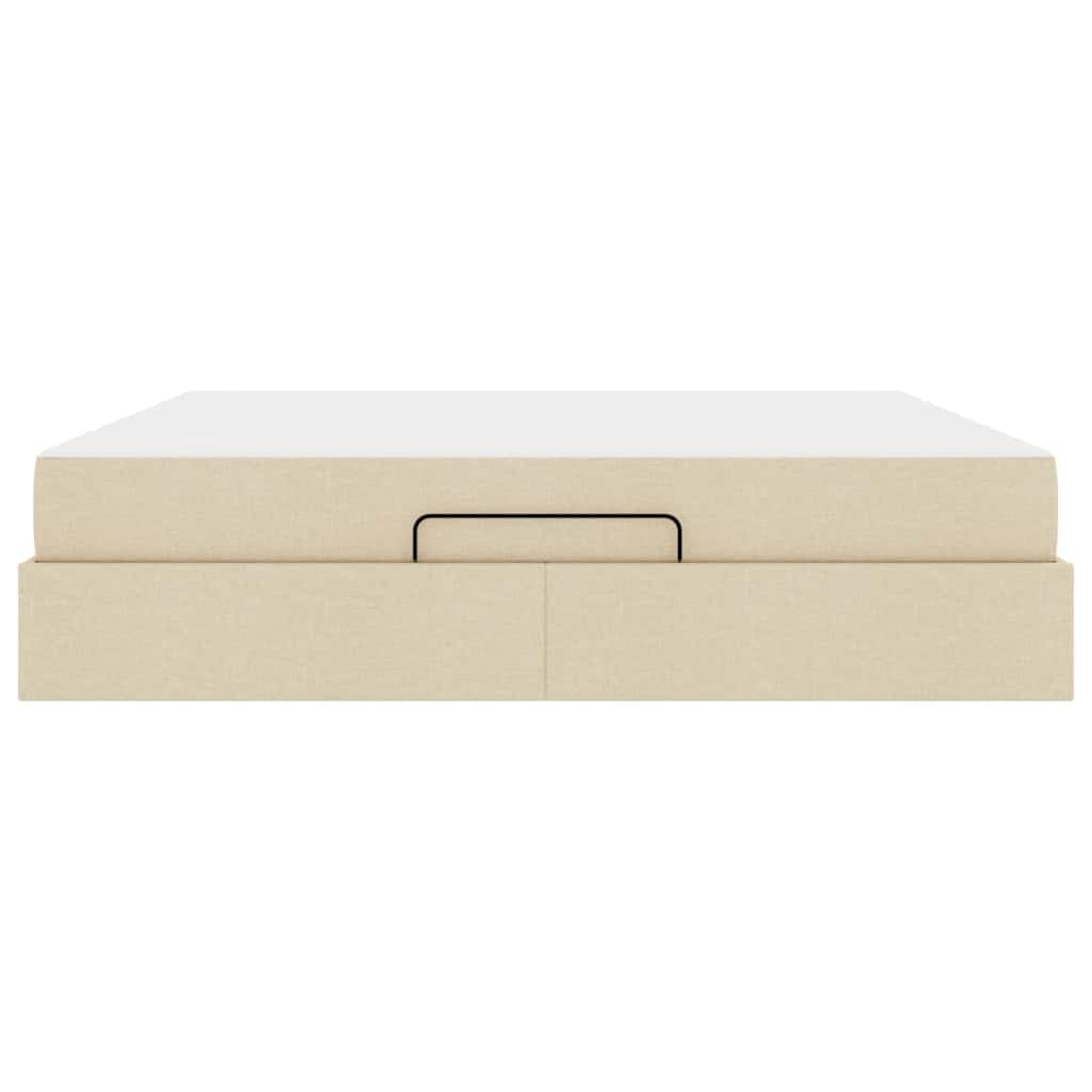 Sengestel Med Opbevaring Creme 180 X 200 Cm Stof - Billede 6