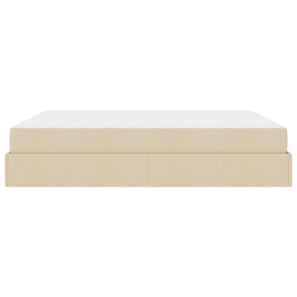 Sengestel Med Opbevaring Creme 180 X 200 Cm Stof - Billede 7