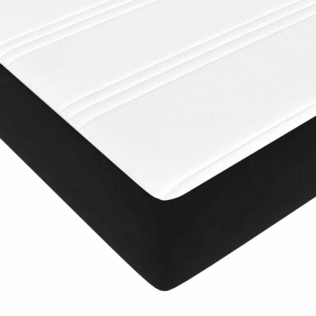 Sengestel Med Madras Med Opbevaring Sort 120 X 190 Cm Fløjl - Billede 10