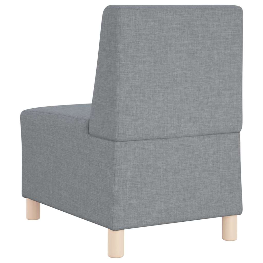 Modulsofa Enhed Uden Arme 2 Pcs Lysegrå 55 X 74 X 82 Cm Stof - Billede 7