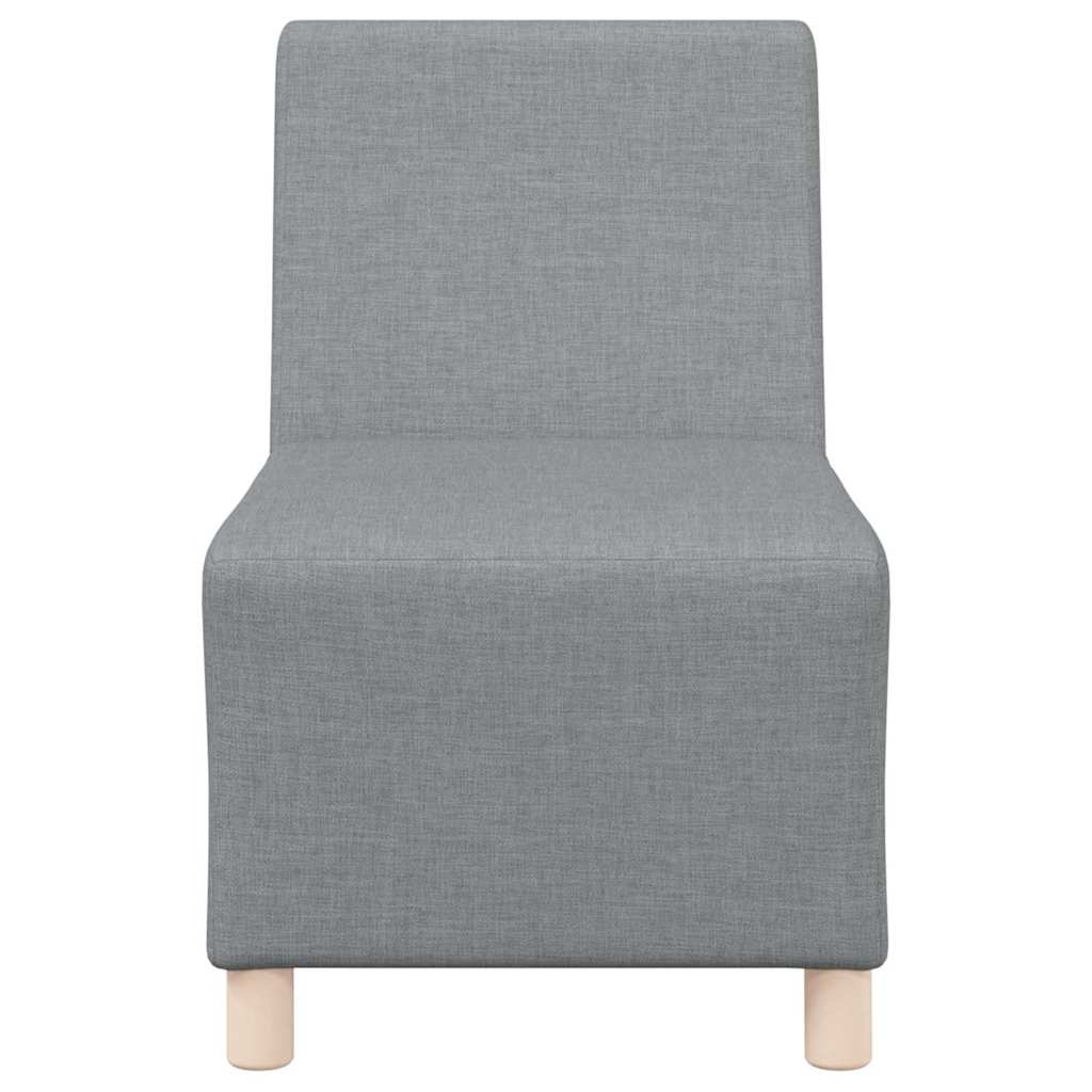 Modulsofa Enhed Uden Arme 2 Pcs Lysegrå 55 X 74 X 82 Cm Stof - Billede 5