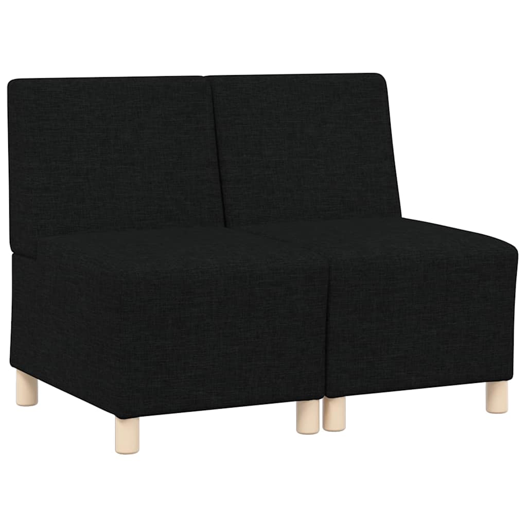 Modulsofa Enhed Uden Arme 2 Pcs Sort 55 X 74 X 82 Cm Stof - Billede 2