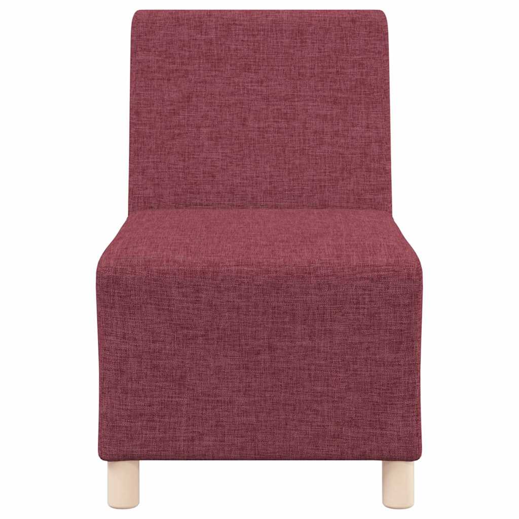 Modulsofa Enhed Uden Arme 2 Pcs Rød 55 X 74 X 82 Cm Stof - Billede 5