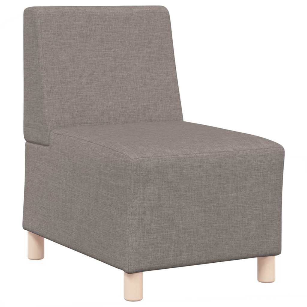 Modulsofa Enhed Uden Arme 2 Pcs Gråbrun 55 X 74 X 82 Cm Stof - Billede 4