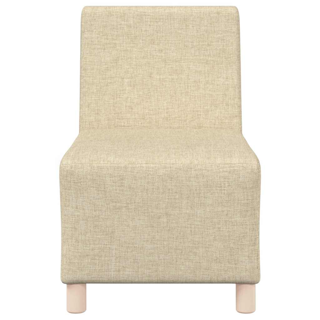 Modulsofa Enhed Uden Arme 2 Pcs Creme 55 X 74 X 82 Cm Stof - Billede 5