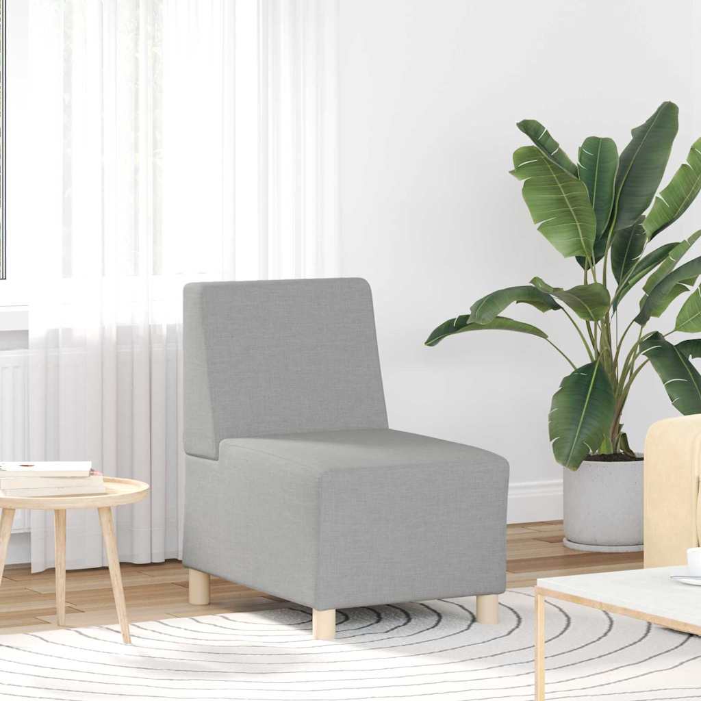 Modulsofa Enhed Uden Arme 2 Pcs Skygrå 55 X 74 X 82 Cm Stof - Billede 3