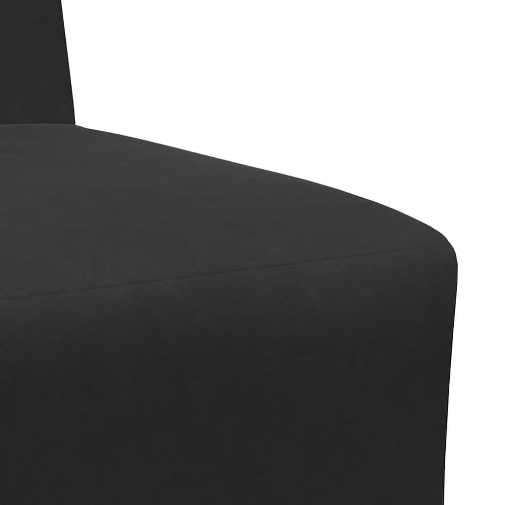 Modulsofa Enhed Uden Arme 2 Pcs Sort 55 X 74 X 82 Cm Fløjl - Billede 8