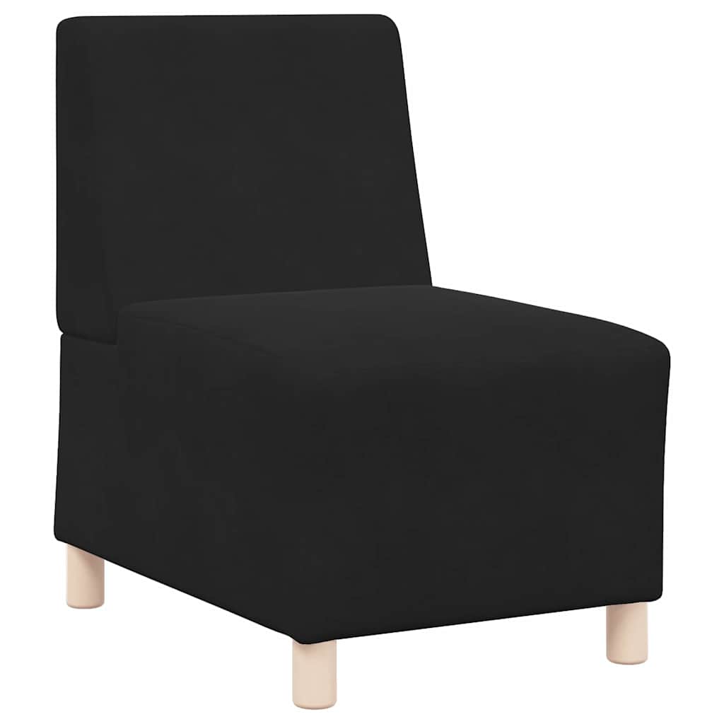 Modulsofa Enhed Uden Arme 2 Pcs Sort 55 X 74 X 82 Cm Fløjl - Billede 4