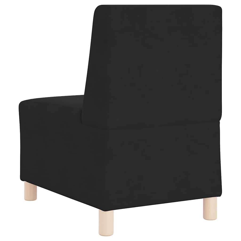 Modulsofa Enhed Uden Arme 2 Pcs Sort 55 X 74 X 82 Cm Fløjl - Billede 7