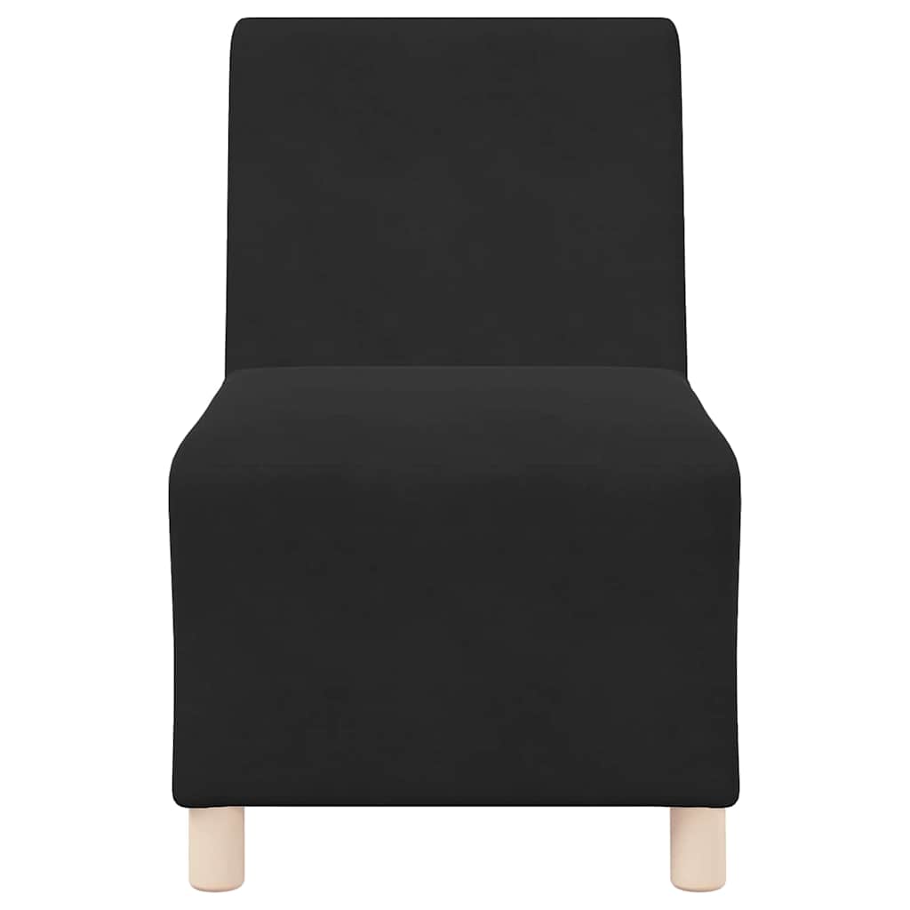 Modulsofa Enhed Uden Arme 2 Pcs Sort 55 X 74 X 82 Cm Fløjl - Billede 5
