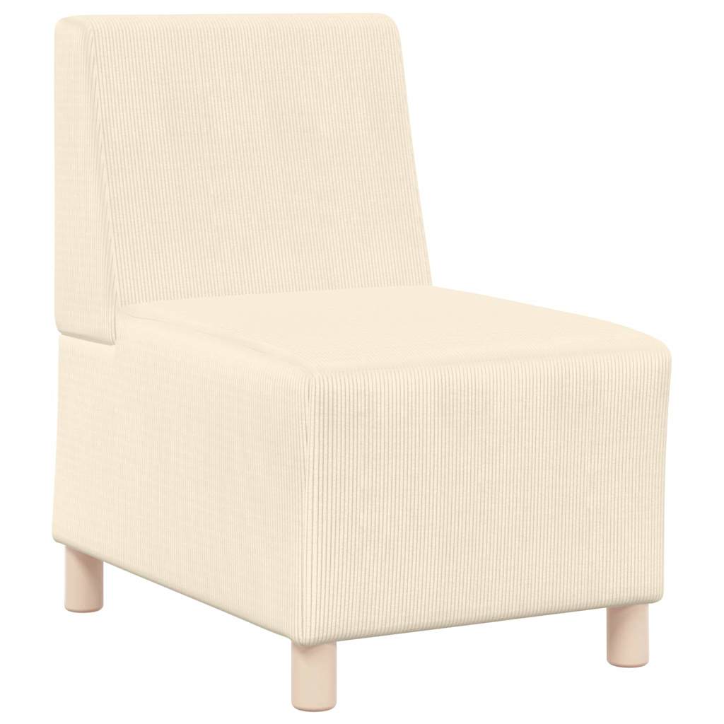 Modulsofa Enhed Uden Arme 2 Pcs Creme 55 X 74 X 82 Cm - Billede 4