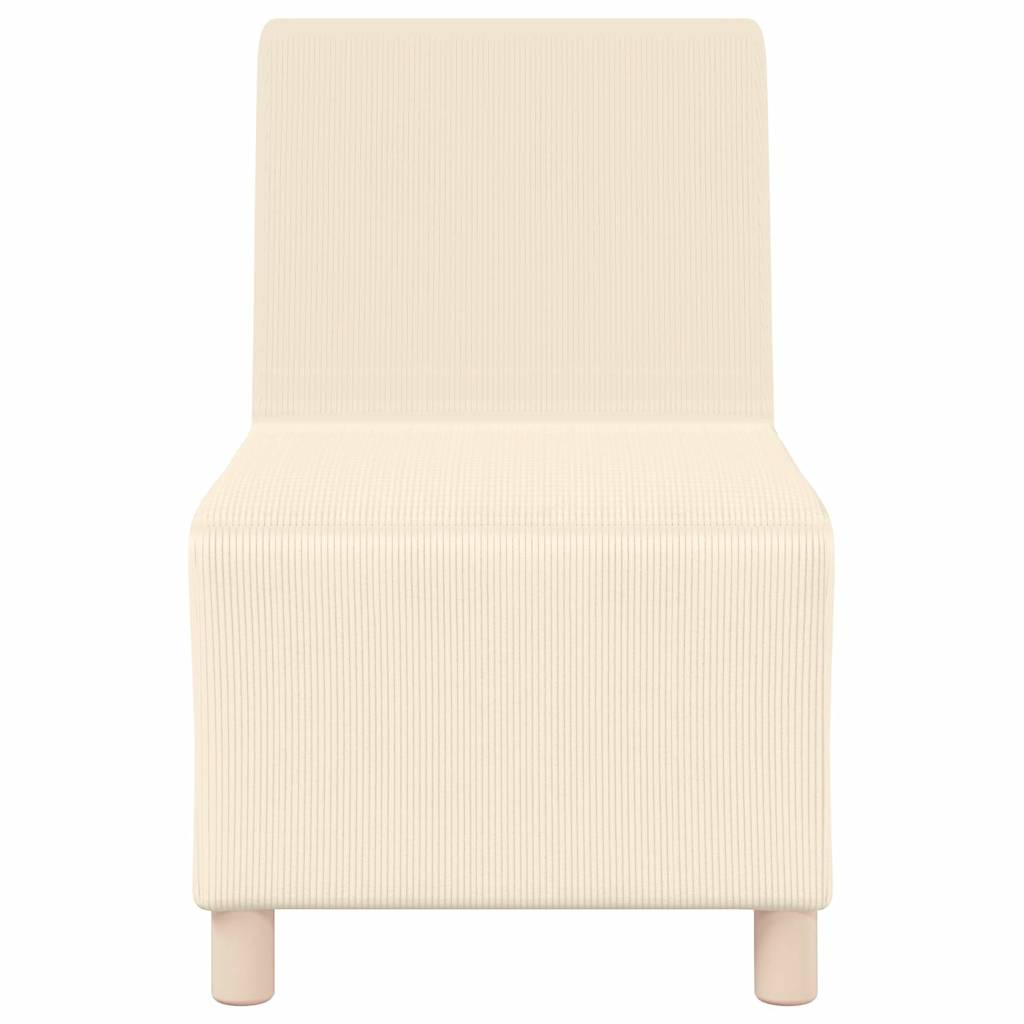 Modulsofa Enhed Uden Arme 2 Pcs Creme 55 X 74 X 82 Cm - Billede 5