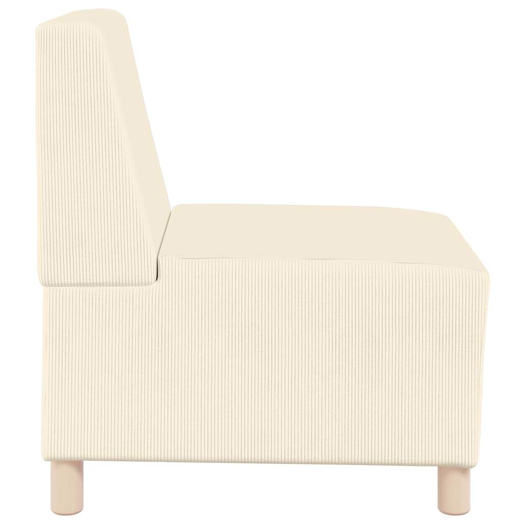 Modulsofa Enhed Uden Arme 2 Pcs Creme 55 X 74 X 82 Cm - Billede 6