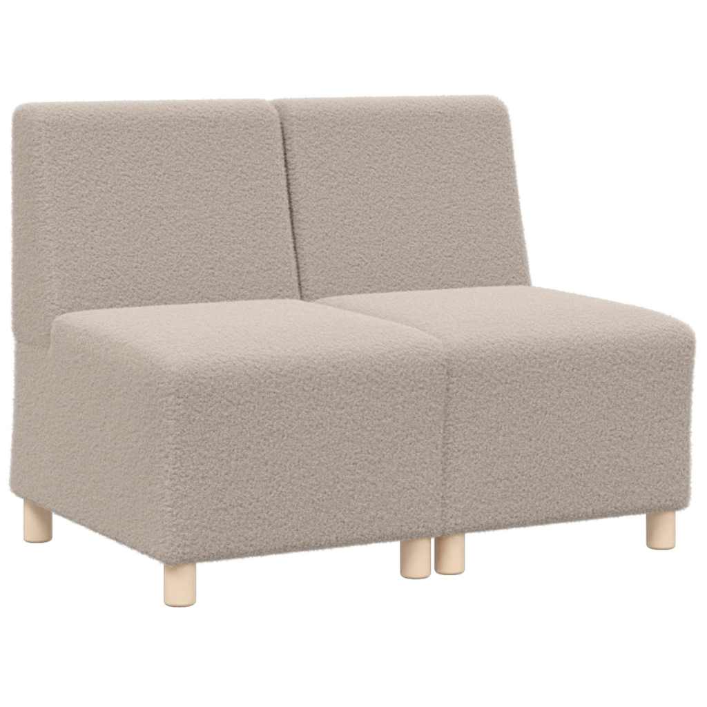 Modulsofa Enhed Uden Arme 2 Pcs Lysegrå 55 X 74 X 82 Cm - Billede 2