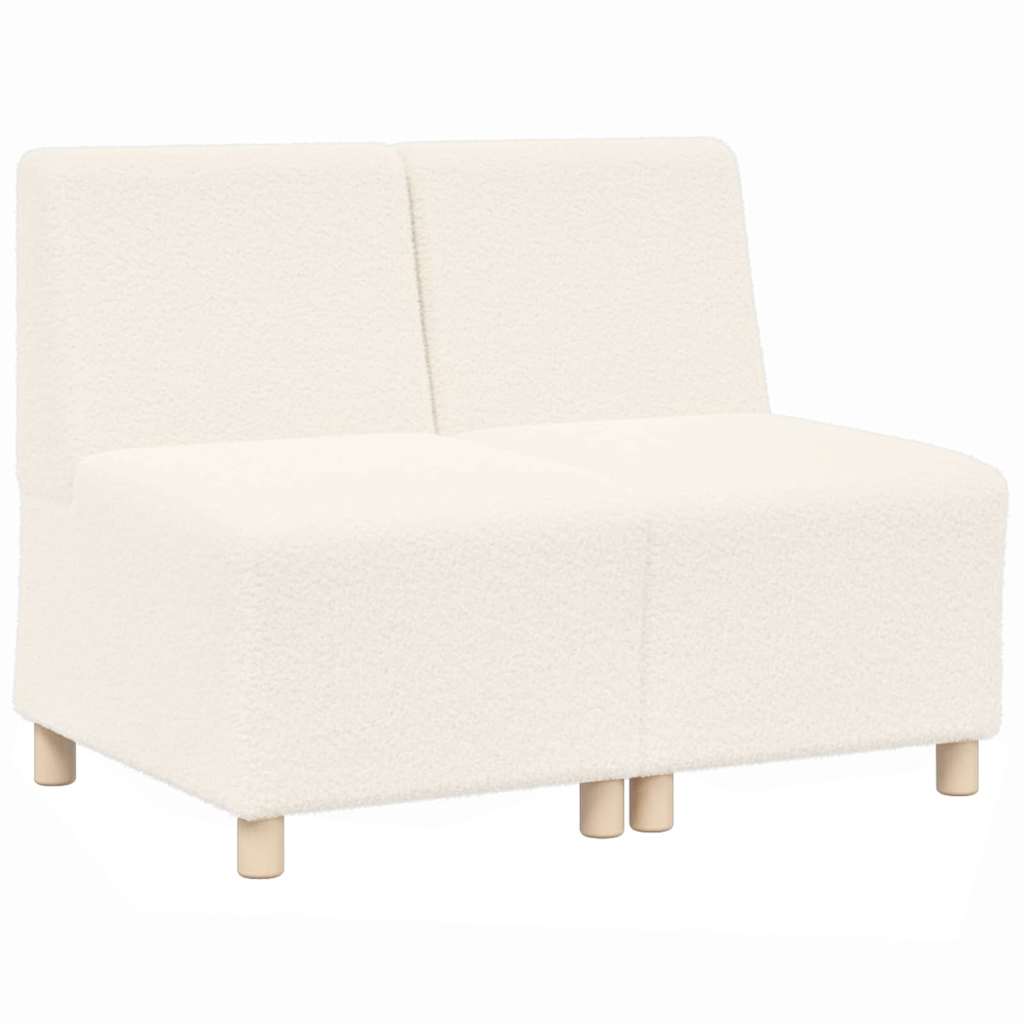 Modulsofa Enhed Uden Arme 2 Pcs Creme 55 X 74 X 82 Cm - Billede 2