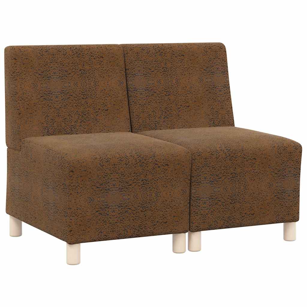 Modulsofa Enhed Uden Arme 2 Pcs Brun 55 X 74 X 82 Cm - Billede 2
